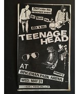 Canada kbd punk TEENAGE HEAD 1980 Kitchener Concert POSTER Bingeman Park... - $82.30 CAD