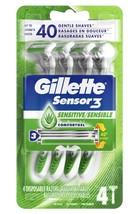 Gillette Sensor 3 Sensitive ComfortGel Disposable Razors, 3 Blades, Qty ... - $9.95