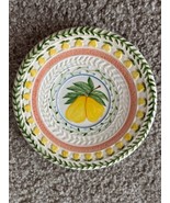 Fresh N&#39; Fruity Strata Group Hand painted Plates Peaches Pears Philippin... - £32.18 GBP