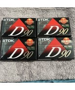 4 TDK D90 Blank Cassette Tapes High Output Type 1 New Sealed - $12.86