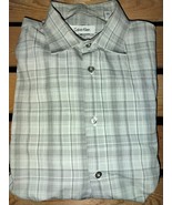 Calvin Klein Men&#39;s Check Grey Dress Shirt (Pre-Owned, 16 32/33) - $14.99