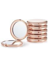 Getinbulk Compact Mirror Bulk, Pack Of 6 Round, Rose Gold, Double-Sided 1X/2X - £28.35 GBP