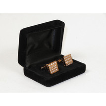 Men's Fashion Cufflinks By J.Valintin Silver/Gold Plated With Crystals JVC-15 image 3
