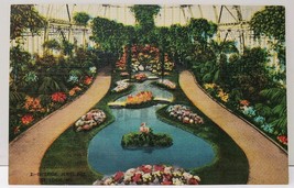 Forest Park Interior Jewel Box St. Louis Missouri Beautiful Linen Postcard C16 - £3.95 GBP