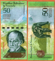 VENEZUELA  2015  UNC 50 Bolívares Banknote Paper Money Bill P- 92k - £0.79 GBP