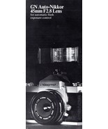 Nikkormat GN Auto Nikkor 454mm F2.8 Lens Brochure - $2.92