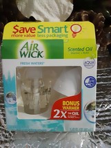 1 Air Wick Fresh Waters Big Scented Oil Plug In Refill 1.42 Oz Air Wick Bottle - £8.85 GBP