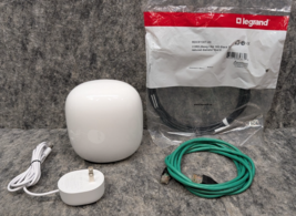 Google Nest WiFi Pro 6E AX5400 Mesh Router White G6ZUC + Cables Works - $54.99