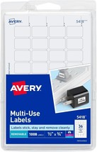Avery Removable Print or Write Labels, White, 0.5 x 0.75 Inches, Pack of... - €9,00 EUR