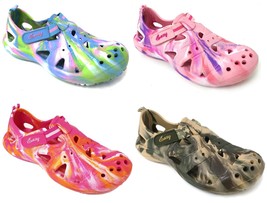 Womens Sandals Clogs Tie-Dye Camo hook and loop Flip Flops Slippers Flat... - €6,50 EUR+