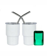3oz Sublimation Glow In Dark shot glass Tumbler double insulated with st... - $104.54 MXN