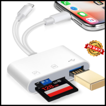 SD Card Reader for IPhone, IPad, USB C Dual Port TF SD USB Memory Card A... - $216.17 MXN