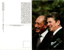 Washington D.C. US President Ronald Reagan &amp; President Anwar Sadat VTG Postcard - £7.51 GBP