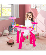 24-Key Piano Keyboard DJ Drum Combination with Microphone and MP3-Pink -... - $137.49