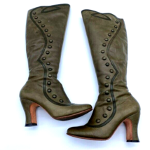 John Fluevog Miracles Lourdes Olive Boots Women Size 7 - $466.57