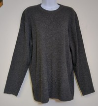 Spenser Jeremy Women&#39;s Large Gray Silk Blend Ribbed Sweater Top Cute - $19.79