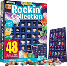 XXTOYS Rocks Collection 48PCS Rock and Mineral Education Set Gemstones for Kids  - £17.99 GBP