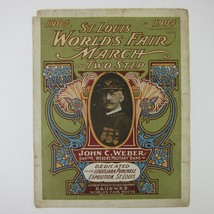 Sheet Music St. Louis World&#39;s Fair March &amp; Two Step John C. Weber Antiqu... - $49.99