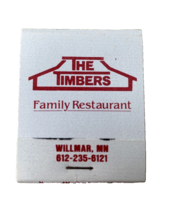 The Timbers Family Restaurant Matchbook   Wilmar Minnesota  - $8.90