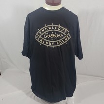 Benny Gold KNOWLEDGE LOGO TEE Black Gold Screenprint XXL Men&#39;s T-Shirt N... - $722.30 MXN