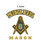 Prince Hall Mason 2 sizes Digitized filled embroidery design Digital Dow... - $9.49 CAD