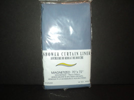 Shower Curtain Liner, Creative Bath Products Smoke Blue Magnetized 70" x 72" NEW - £10.85 GBP