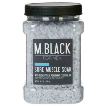 M. Black For Men Sore Muscle Soak Bath Salt Peppermint Eucalyptus Oil 42-Oz NEW - £18.35 GBP