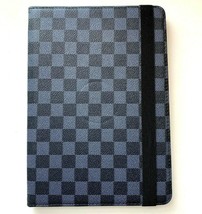 Apple Ipad 10.2&quot; (7Th &amp; 8Th Gen) - Blue Squared Rotating Stand Cover Case Pouch - £25.57 GBP