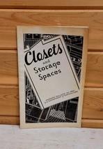 1940 Vintage Closets &amp; Storage Spaces Wood Carpentry DIY Instructional Manual - £21.60 GBP
