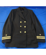 USGI MILITARY USN US NAVY BLACK SERVICE UNIFORM DRESS BLUE SDB JACKET CO... - £35.03 GBP