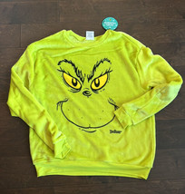 Grinch Womens Pullover Sweatshirt Plush Sz XL New Christmas Gift Green - £26.37 GBP