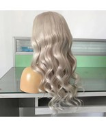 Wavy ash blonde human hair lace front wig/ 20 inch human hair ash blonde... - £277.58 GBP+