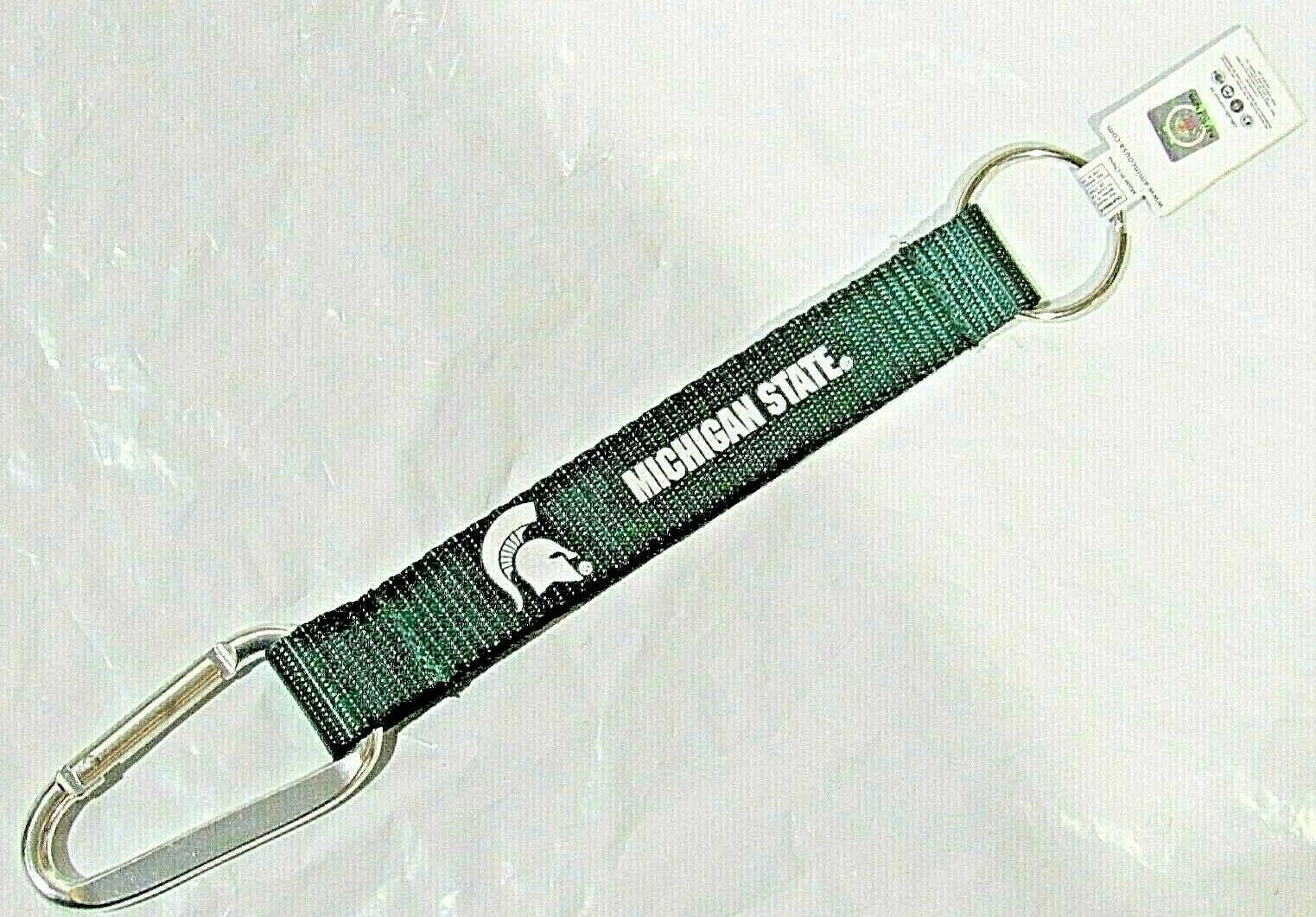 Primary image for NCAA Michigan State Spartans Wristlet w/Key Ring & Carabiner 8.5" long by Aminco