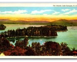 Sunset on The Islands Lake Sunapee New Hampshire NH WB Postcard H20 - $2.92