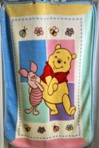 Vtg. Disney WINNIE the POOH Plush Blanket Pooh Bear Piglet Soft Unisex 30x45 - £92.07 GBP