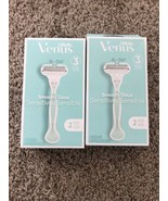 2 Gillette Venus Womens Smooth Sensitive  3 Blade Razor 4 refills - $16.55 CAD