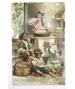 ITALY POSTCARD COSTUMES NAPLES EAT MACARONI ILLUSTRATOR OF THE VALLEY - $20.00