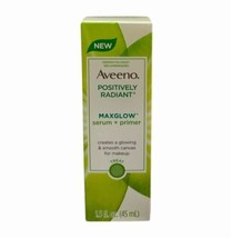 Aveeno Positively Radiant Maxglow Serum + Primer 1.5 oz / 45ml New in Box - $59.99