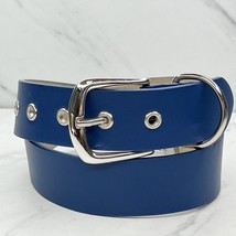 Target Blue Faux Leather Grommet Belt Size XS - $9.89
