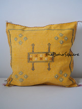 Set Of 2 Handmade &amp; Hand-Stitched Moroccan Sabra Cactus Pillow Cushion Y... - £95.79 GBP