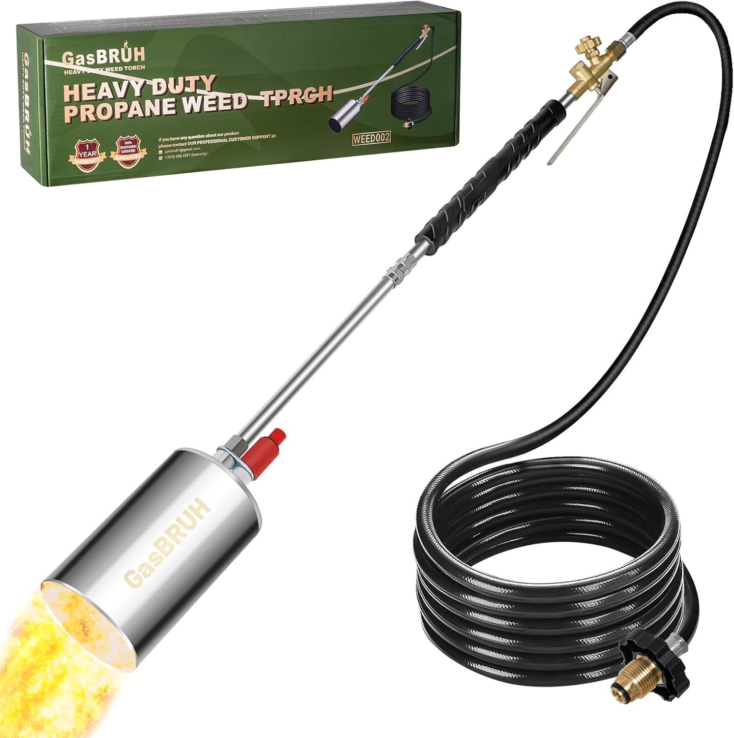 Propane Torch Weed Burner Kit, 1,200,000 Btu High Output Propane Torch With - $46.97