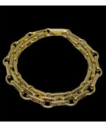vintage gold tone fancy links bracelet 7” long - $33.34 CAD