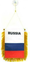 Wholesale lot 3 Russia Mini Flag 4&quot;x6&quot; Window Banner w/ suction cup - $5.88