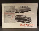 Nash Rambler Airflyte America&#39;s &quot;Most Exciting&quot; New Car Sales Brochure 1951 - $67.48