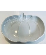 Le Creuset 9 inch Medium Pumpkin Dish Plate Stoneware Vapeur Light Gray ... - £29.52 GBP