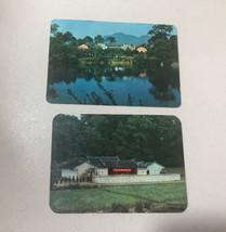 OLD CHINESE 2 CALENDARS CARDS 1972-CHINESE VIEWS-POCKET CALENDARS-COMMUN... - $24.75