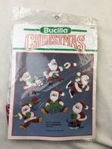 Bucilla Christmas Holiday Felt Applique Tree Ornament Kit JOYFUL SANTAS ... - $24.72