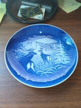 Vintage Bing &amp; Grondahl Denmark Copenhagen CHRISTMAS IN THE WOODS PLATE ... - £7.78 GBP