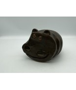 Vintage Pottery Hippopotamus Piggy Bank Hippo (No Stopper) - $22.77