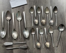20 pc Set Holmes &amp; Edwards Spring Garden Silverplate Flatware Spoons &amp; More - $88.11